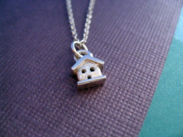 Teeny House Necklace Sterling Silver