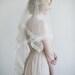 Bridal single layer silk veil - Silk tulle with lace trim veil in ivory - Style 053 - Made to Order