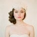 Wedding headband, bridal hair piece, feather, pearl - Flapper inspired bridal headband - Style 148 - Made to Order