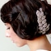 Bridal crystal headpiece, haircomb - Crystal leaf hair comb - Ready to Ship
