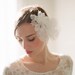 Bridal silk hair flowers - Double sheer silk organza flower comb - Style 206 - Ready to Ship