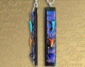 Fused Dichroic Glass Jewelry Pendant, Dichroic Pendant, Fused Glass Pendant - Untamed - D1