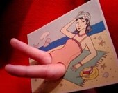 Beach Girl Postcard