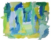 Watercolor Painting Printable Abstract 8.5x11 Art Print: Lessons