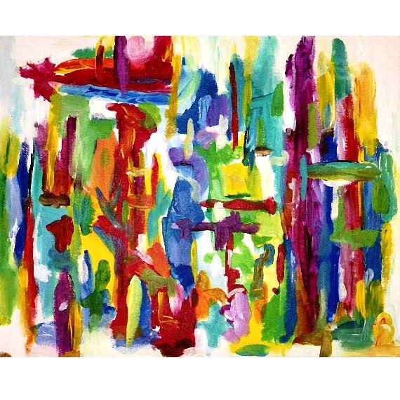 Abstract Modern Art Painting 11x14 Printable Print: There is less to say