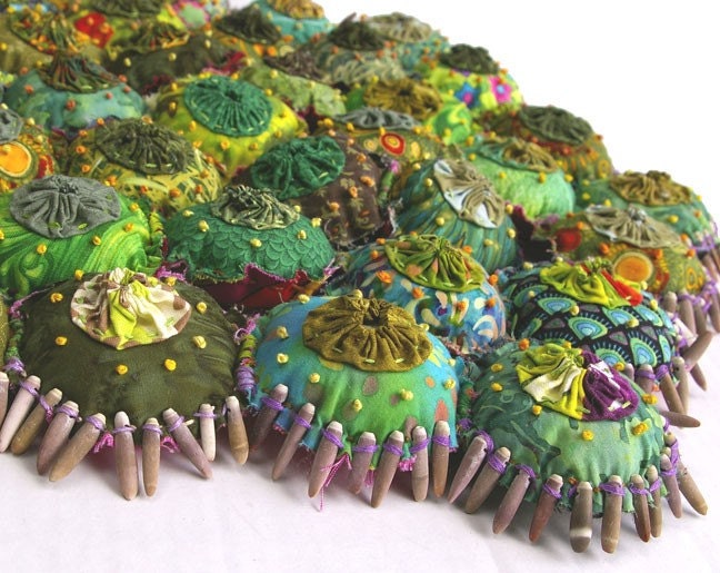 A Yo-Yo Textile: Garden Greens