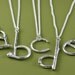 Twig Initial Pendant - Silver Letter Necklace - Personalized Pendant - Name Letter Pendant - Made to Order with the Letter of Your Choice