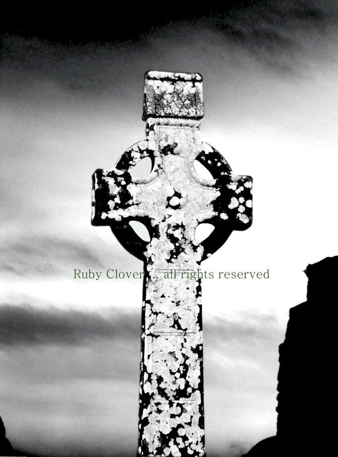 Celtic High Cross . Slane , Co. Meath , Ireland . Irish Photography 8x10