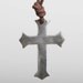 Surfer necklace Trendy Cross on a Tempered Leather Pendant by Zulasurfing