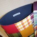 Madras Plaid Bag Patchwork Sling Purse Hobo Bag Nautical Navy Blue, Red and Yellow Patchwork Shoulder Bag