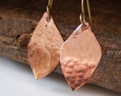 Etsy, Copper, Copper Leaf Earrings, Hand Hammered Copper, Metalwork Earrings, Etsy Jewelry, Leaf, Leaves, Jewelry, Gift