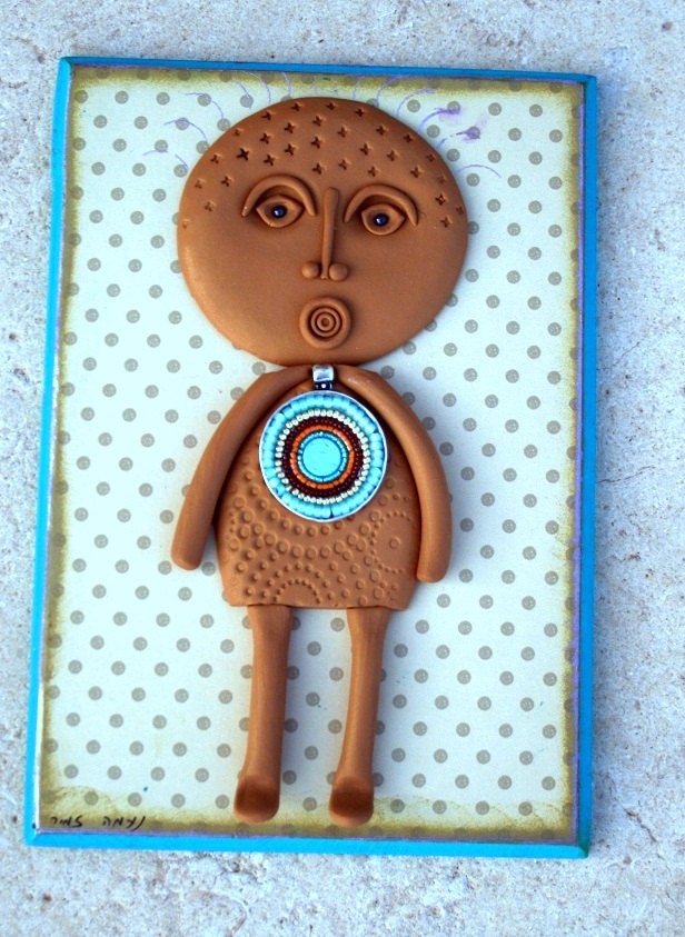 African style mixed media 3D sculptured picture 002