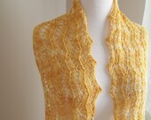 Honey Drop Lace Scarf PDF Pattern for Sock Yarn