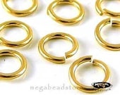 5mm 22 Gauge GOLD FILLED Jump Rings Open Connectors F29GF-50 pcs