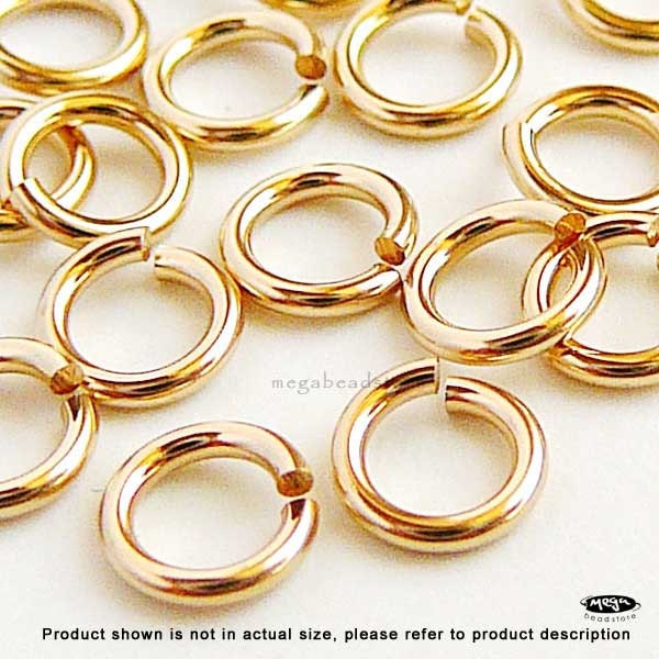 7mm Gold Filled Jump Rings 18 Gauge Open Rings F29GF -10 pcs