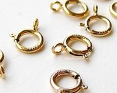 5.5mm Spring Clasps 14K Gold Filled Findings Open Ring F286GF- 10 pcs
