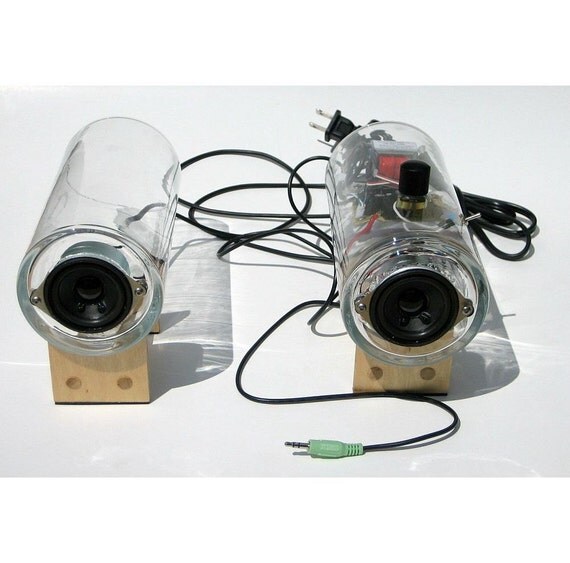 Glass Speakers for your Computer, iPhone or MP3 player