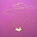monsieur bunny necklace raw brass bunny with 14kt gold filled chain