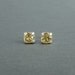 gorgeous lemon yellow sparkling crystal swarovski rhinestone stud earrings sterling silver post