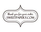 Custom Business Thank You  with Website Rubber Stamp