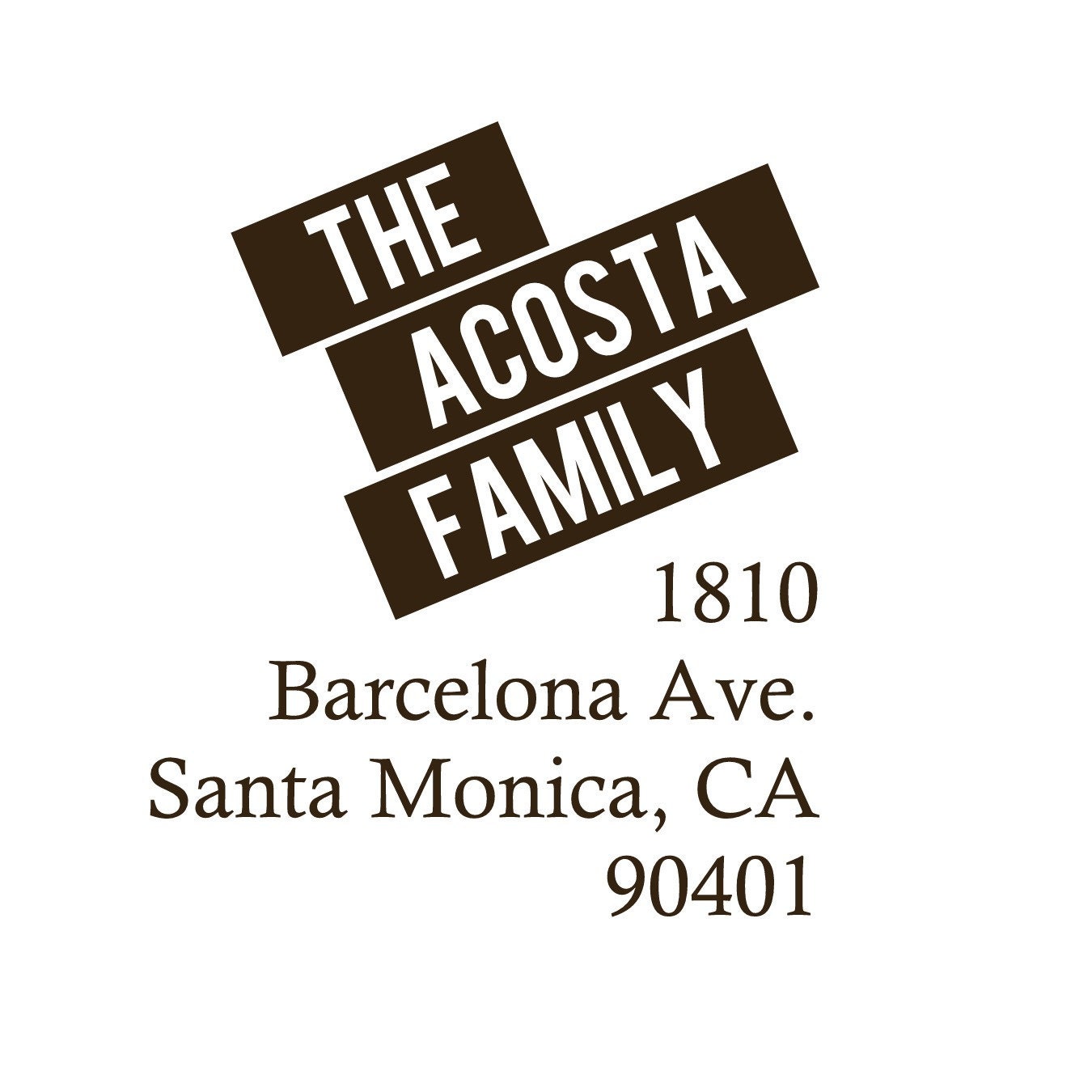 Custom Address Stamp, return address stamp - 1810