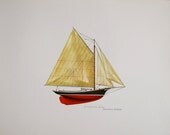 Vintage Ship Print - Friendship Sloop