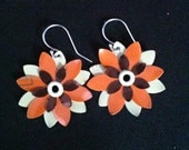 Upcycled Large Flower Earrings