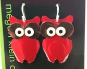 Upcycled Owl Earrings