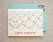 Birthday Garland Letterpress card