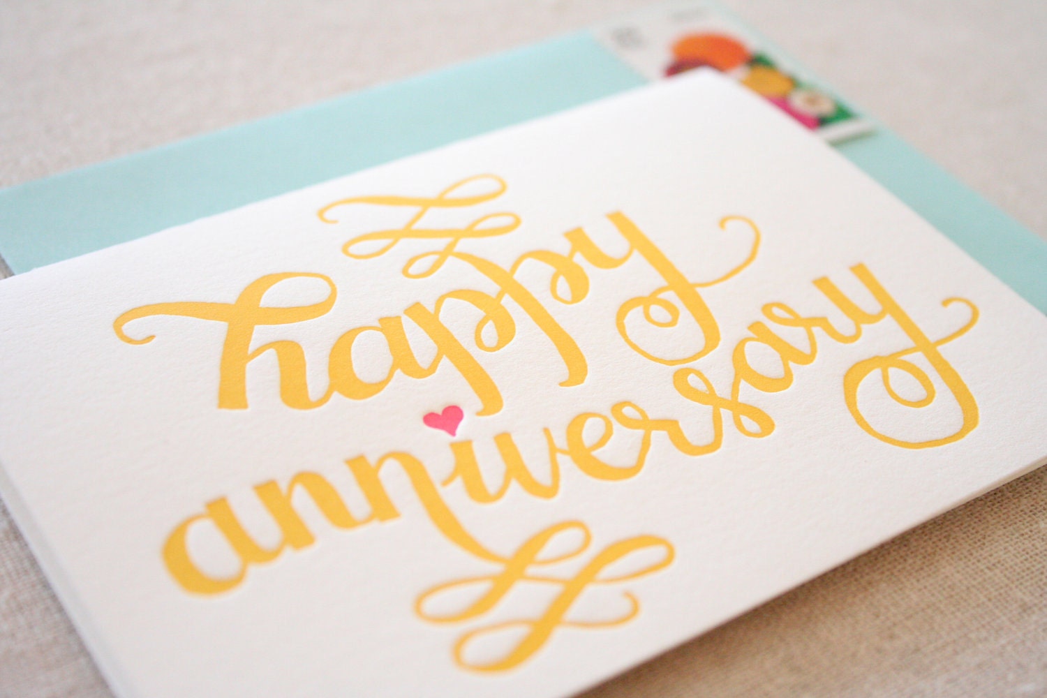 Happy Anniversary Letterpress Card