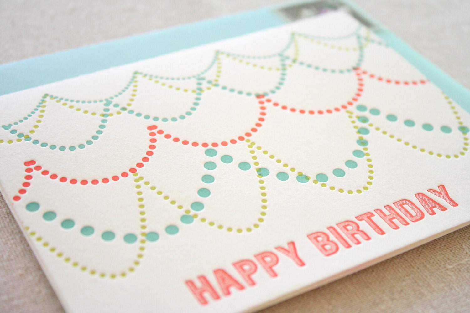 Birthday Garland Letterpress card