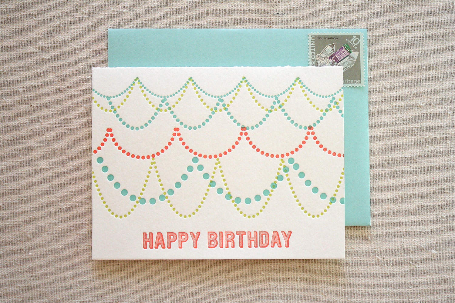 Birthday Garland Letterpress card