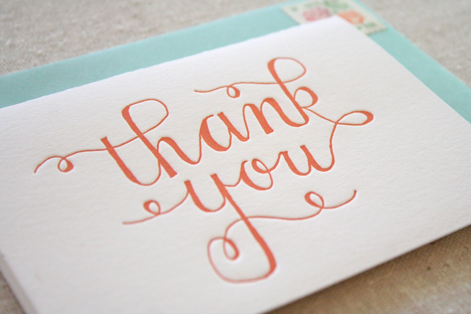 Thank You Letterpress Card