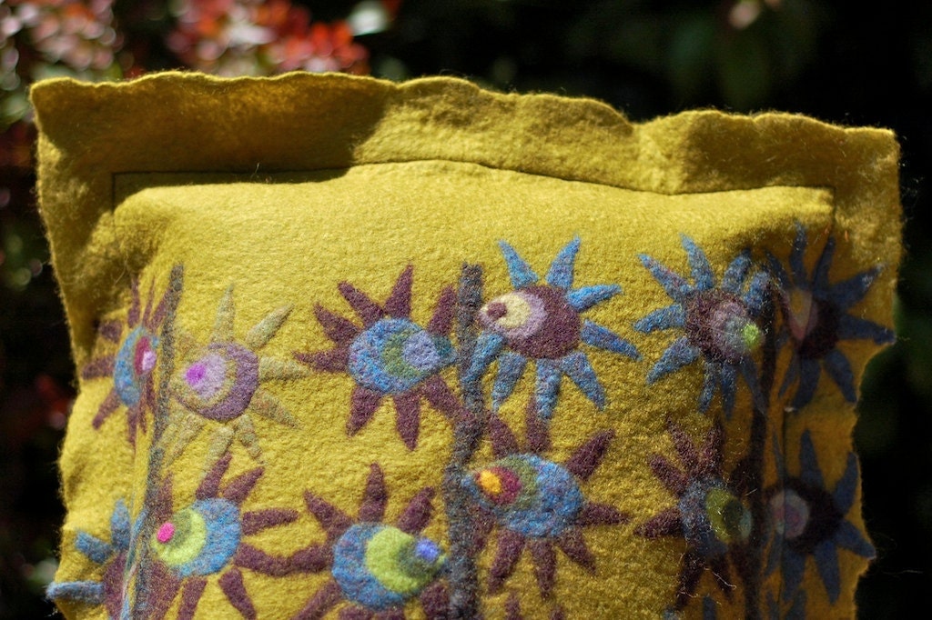 chartreuse pod pillow