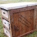 Rustic Cedar End Table With 7Up Crate Drawers for Kate Mallen