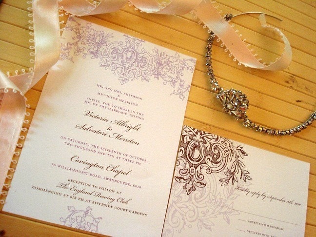 Wedding Invitation Royal Aisle Collection - Invitation Save The Date Ceremony Programs Menus Thank You Cards