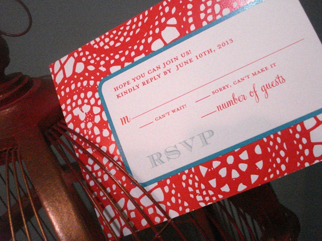 Wedding Invitation and Reply Card L'amour Collection