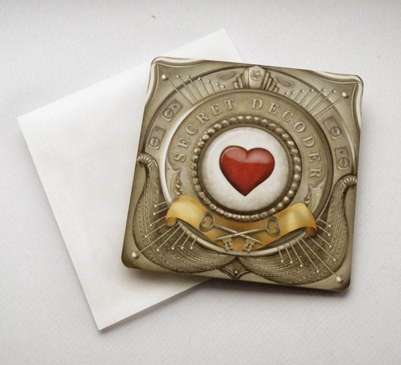 Custom Secret Message Decoder Greeting Card