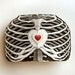 Ribcage Heart Custom Scratch Off Card