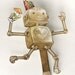Festive Dancing Holiday Paper Puppet Robot Doll