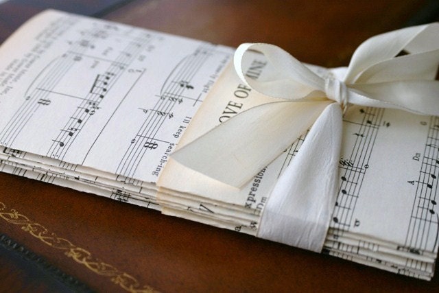 150 Vintage Sheet Music Pockets