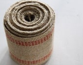 Vintage Jute Webbing in Red