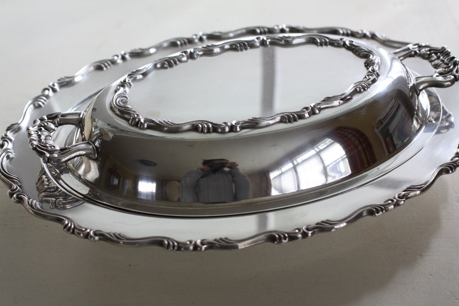 Silver Plate Serving Dish with Cover