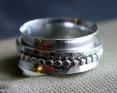 Double Band Sterling Silver Spinner Ring