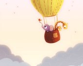 Nursery wall art, Nursery art, Art for kids room, wall art children, kids art, nursery art print - "Up and away"