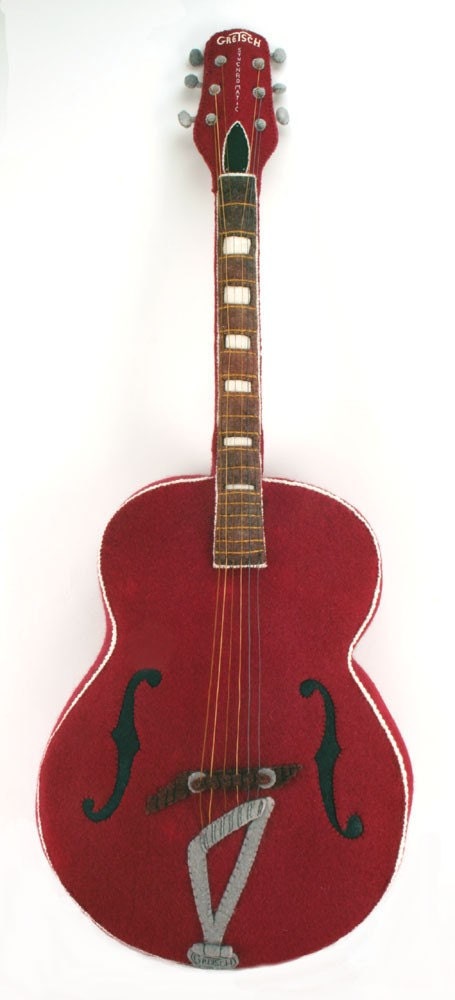 Gretsch Guitar Felt Sculpture