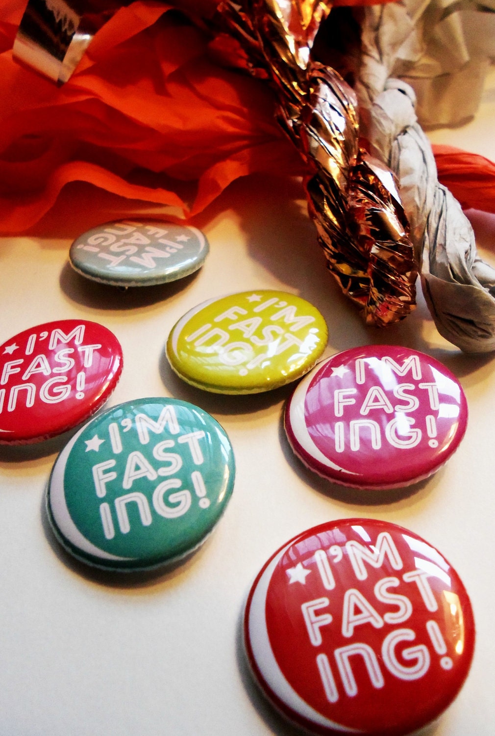 5 I'm Fasting Buttons