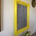 SALE 20% Off at Check-out Chalkboard, Magnetic Chalkboard, Memo Board, Vintage Ornate Frame Sunshine YELLOW 18" x 21"