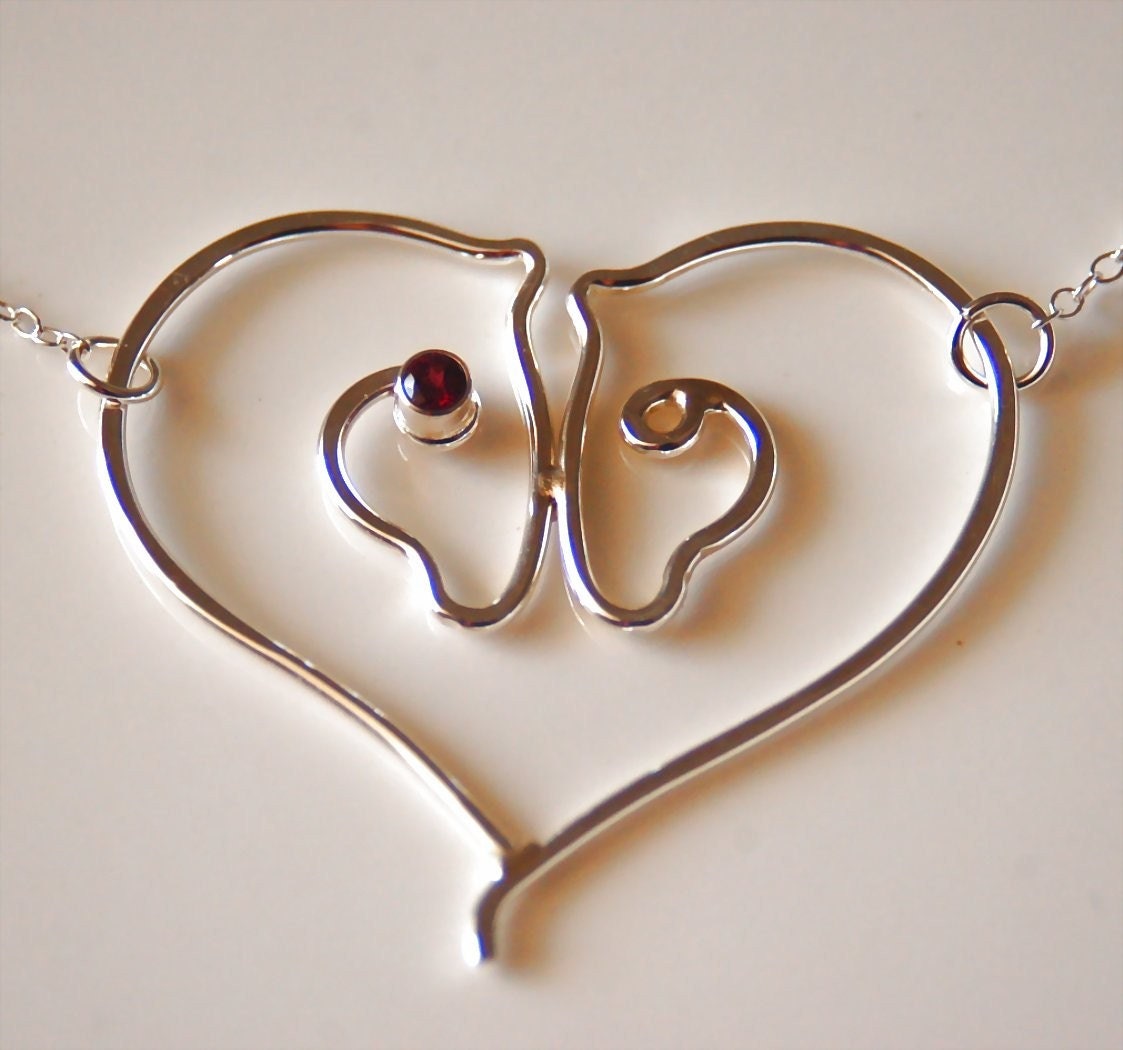 horse heart pendant