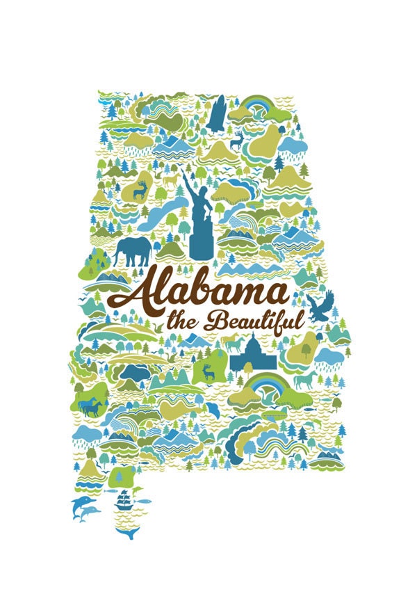 Alabama the Beautiful print